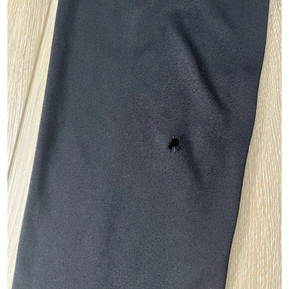 Nike Pro Combat Fleece Ankle Compression Tights Pants Black Mens Sz L *Defect* - Picture 3 of 7